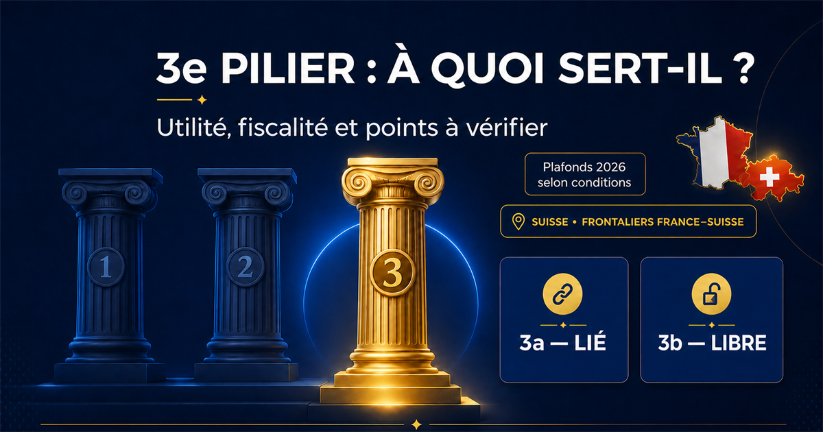 Illustration des trois piliers de la prévoyance suisse, avec comparaison entre le pilier 3a lié et le pilier 3b libre.
